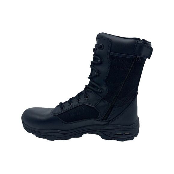 Thorogood Mens 8" Stealth Combat Boots Black Leather Side Zip Lace Up 12 M New - Picture 7 of 12